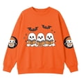 thumbnail image 3 of Kiijoy Halloween Girls Sweatshirt Casual Graphic Long Sleeve Pullover, Orange, Sizes 1-2T, 3 of 3