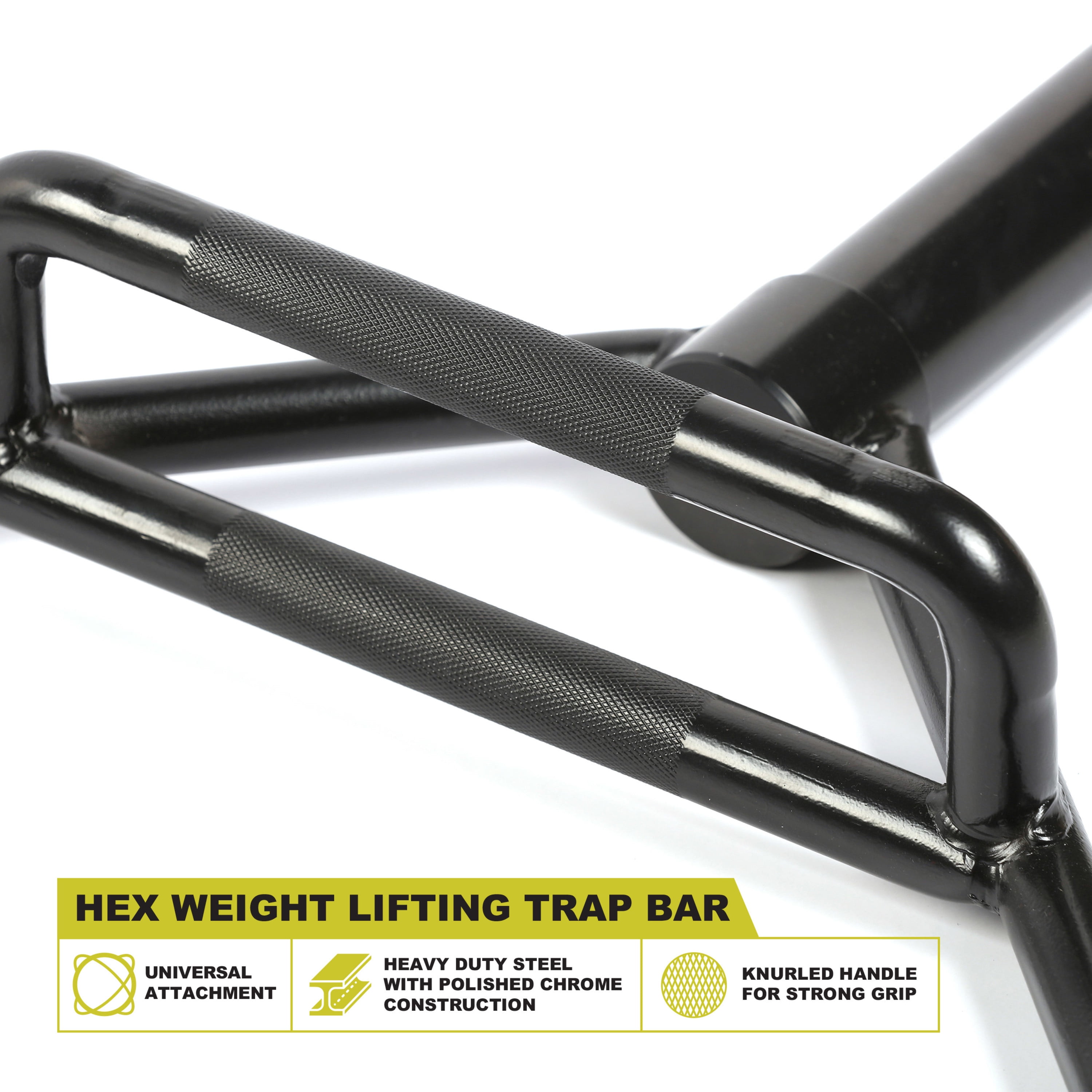 PRCTZ Olympic 50-Pound Hex Trap Bar, 1000-Pounds Capacity