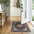 thumbnail image 2 of ODIKA Vintage Distressed Scroll Ornate Border Large Dining Table Burnt Pet Friendly & Kids Safe Bedside for Bedroom, Nursery, RV, 2 of 7