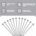 Qtmnekly Metal Cocktail Picks Holder Set, 12 Cocktail Toothpicks