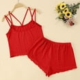 thumbnail image 5 of BRICH Women's Elegant Sleeveless Cami Tops and Shorts 2 Piece Sleepwear Sets with Breathable Comfort Outfits Red M, 5 of 5