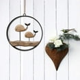 thumbnail image 3 of Wood Whale Wall Hanging Ornament Nautical Decor, Rustic Wooden Whale Wall Decor Hanging Circle Ocean Farmhouse Home Decor, 3 of 7