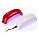 thumbnail image 1 of Minilámpara portátil para secado de uñas, 9 W, LED UV, para reconstrucción de uñas en gel, minimáquina de uñas portátil, para el hogar, con luz de terapia USB (rojo y blanco), 1 of 4