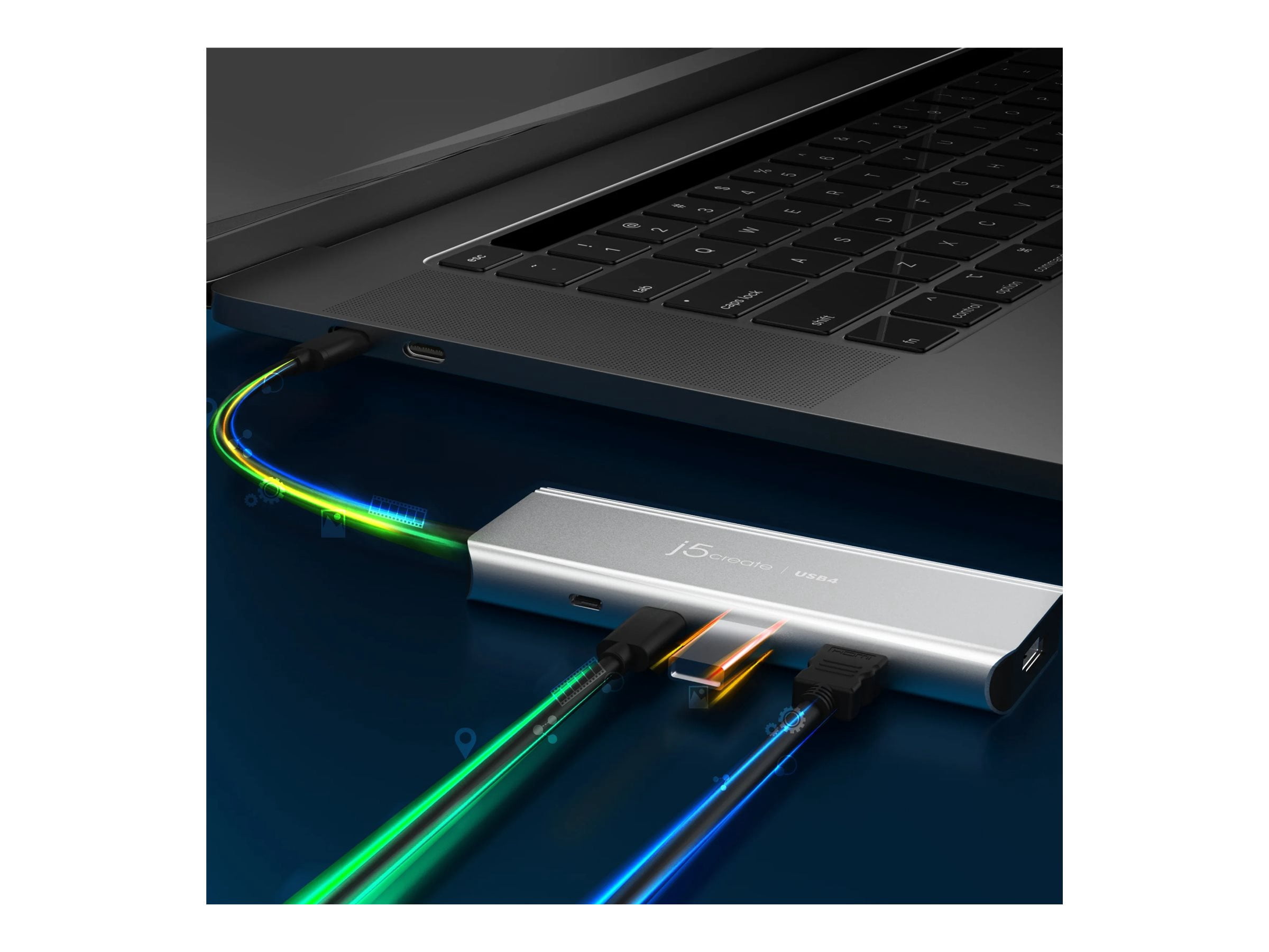 j5create JCD401 - Docking station - USB4 / Thunderbolt 4 - HDMI, DP, USB-C