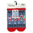thumbnail image 2 of MeMoi Women's Tis The Season To Wine Low-Cut Non-Skid Socks - Womens - Female, 9-11, Dark Denim Heather, 2 of 6