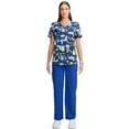 thumbnail image 5 of Scrubstar Women's and Women’s Plus Eeyore Print V-Neck Scrub Top, Sizes S-3XL, 5 of 7