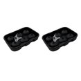 thumbnail image 2 of Kearding Molde de bola de hielo DIY para hacer cubitos de hielo de 6 cavidades, molde de silicona para Bar de casa, fiesta, verano, whisky, vino, Negro 2piezas Kearding CBP155962, 2 of 6