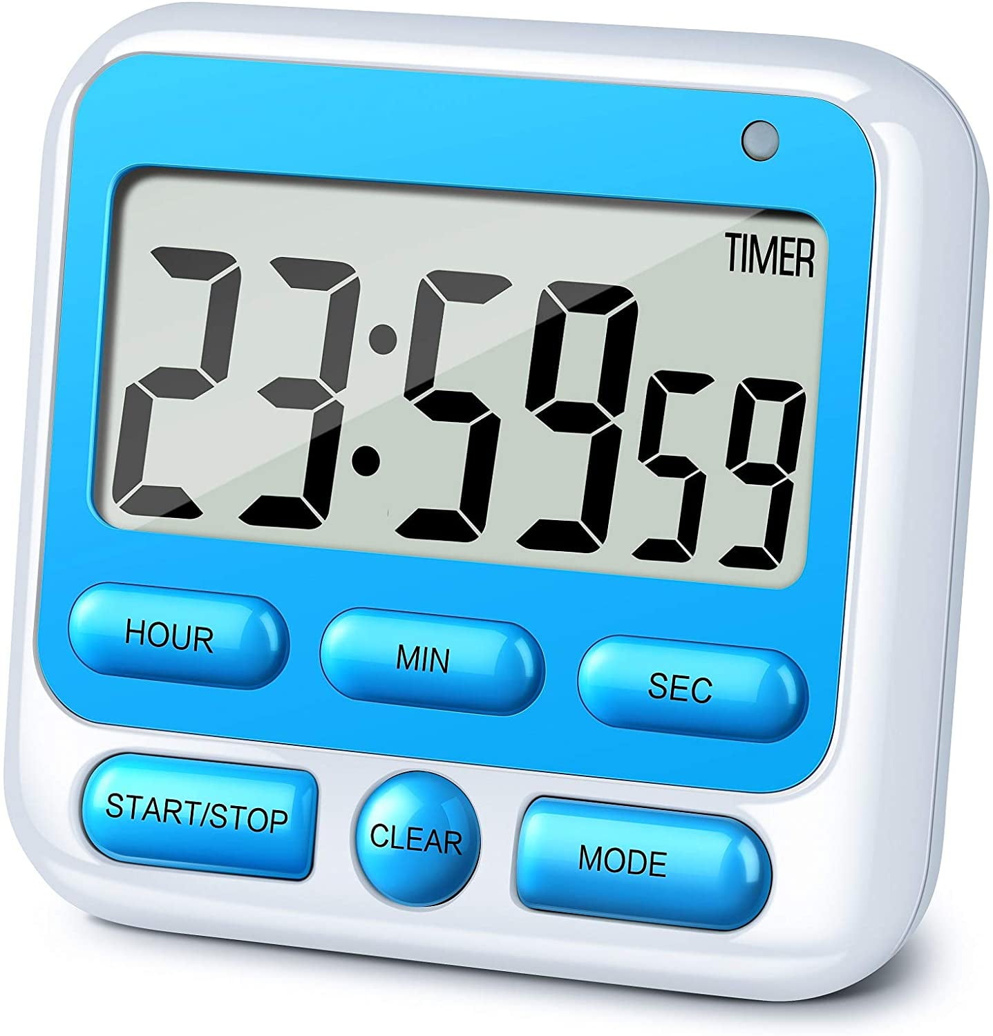 6 Pieces Digital Kitchen Timer Magnetic Countdown Timer Kitchen Loud Alarm  Stopwatch Large Digits Timer Clock for Cooking Baking Boiling Egg Sports