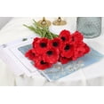 thumbnail image 4 of ABPETE 20PCS Red Poppy Flowers Artificial 19.4" PU Real Touch Faux Poppies Fake Flower Bulk for Wedding Bouquets Floral Arrangements Centerpiece Corsages Home Table Garden Party Decor(Red), 4 of 14