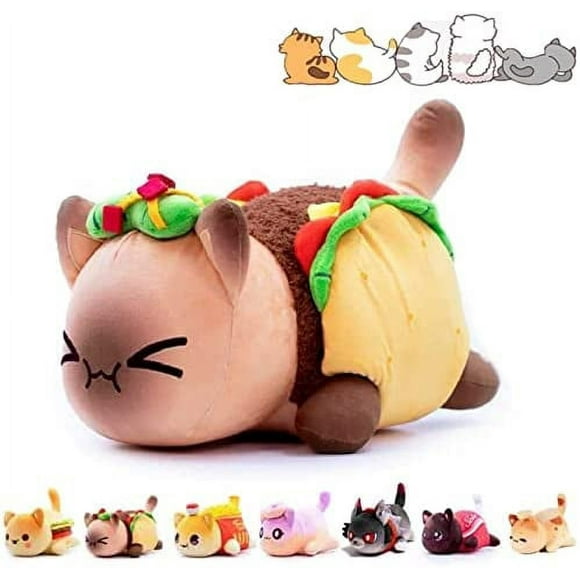 Cat Food Plushies, Plushies Cat Meow Meow, Meow Meow Plushie, Cola Fries Sandwich Werewolf Hamburger Werewolf, for Children and Fans Collection,Funny Doll(sandwich)