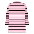 thumbnail image 5 of RongHuan Women's Striped Shirts Casual 3/4 Sleeve T-Shirt Button Up V Neck Henley Shirt Striped Pullover Blouse, 5 of 9