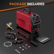 ARCCAPTAIN 55A Plasma Cutter,Non-Touch Pilot ARC Air Plasma Cutting Machine,Large LED Display,1/2 Clean Cut,Post Flow,120/240V Dual Voltage IGBT Inverter,2T/4T,and 1/4-18 NPT, for Beginners DIY