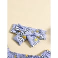 thumbnail image 4 of Suealasg Baby Girls Summer Outfits Short Sleeve Floral Print Romper Headband Sets 6M 12M 18M 24M Infant Newborn Girls Cute Clothes, 4 of 7