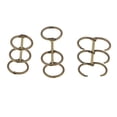 thumbnail image 1 of Anillos de carpeta de , 3 orificios perforados, papel de relleno reforzado, rayas universitarias, 1,50 x 0,79 pulgadas, 100 hoja Bronce BLESIY Anillos flojos de la carpeta de la hoja, 1 of 8