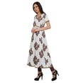 thumbnail image 2 of Moomaya Womens Printed Kurta Front Slit Tops Women Summer Wear Tunic Kurti, 2 of 6