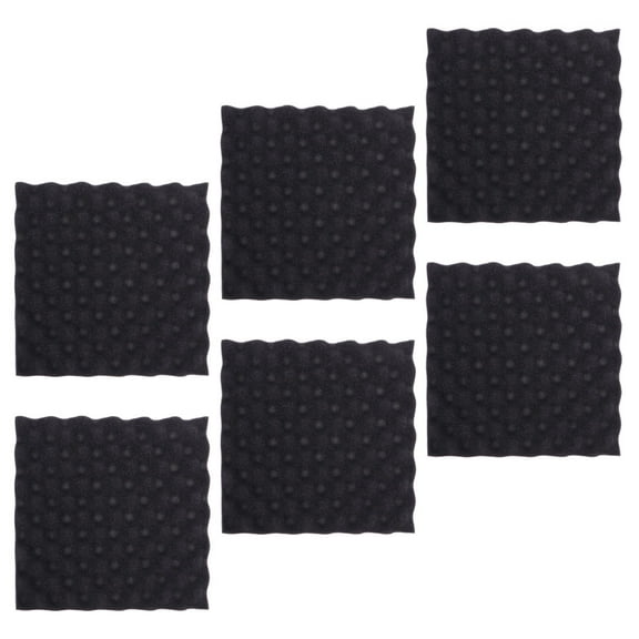 STOBOK Acoustic Panel Egg Crate Foam Packing Sheet Black Impact Buffering Packaging Material 6Set