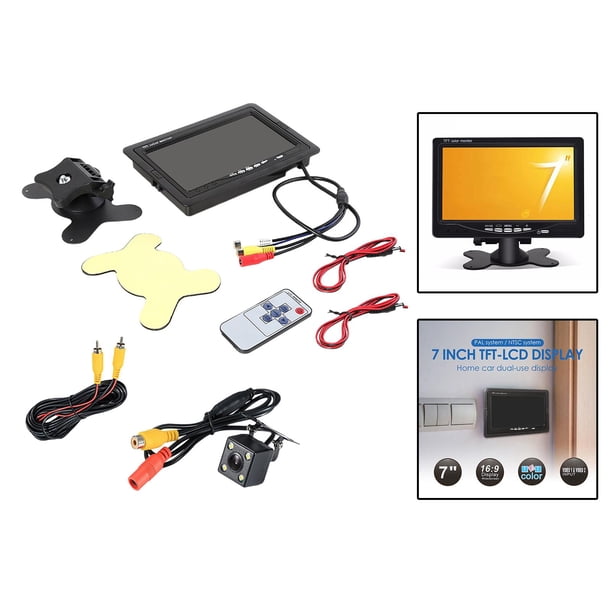 Pantalla de monitor de vista trasera Soledad LCD 7 pulgadas DC 12V-24V Monitor de reversa con Cámara