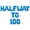 Blue, variant on Letter Balloons - HALFWAY TO 100 16" Inch Alphabet Letters Foil Mylar Balloon 50th Birthday Party Banner (Gold)