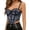 yue866-BK2, variant on KHONTS Women's Glitter Sequin Corset Tops Lace Mesh Bustier Fish Boned Crop Top Removable Straps Tube Party Tops YE2 40