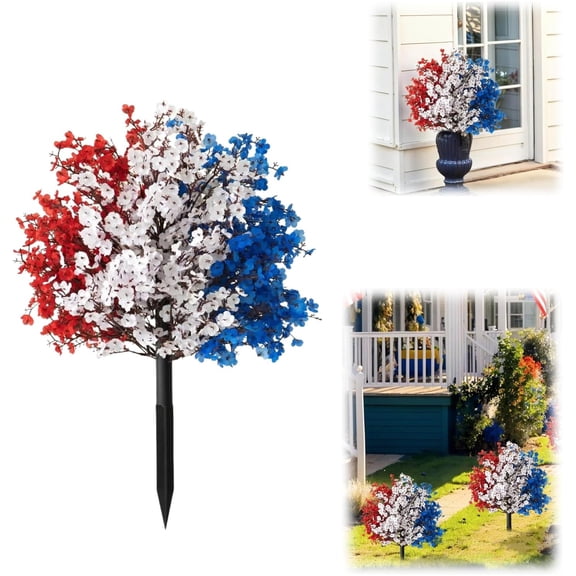 Artificial Boxwood Topiary Ball with Ground Spikes, Outdoor Artificial Flowers, Spring Floral Decor ( 1 Piece)