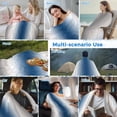 thumbnail image 5 of Lake Blue Grey White Cooling Blanket, Lightweight Breathable Summer Throw Blanket with Double Sided Cold Effect,Farmhouse Ombre Color Modern Picnic Beach Blankets Bed Sheet for Hot Sleepers 60"x80", 5 of 8