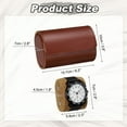 thumbnail image 2 of Estuche de viaje para reloj de cuero, caja portátil para 2 relojes color marrón, 2 of 7