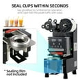 thumbnail image 2 of Garvee Cup Sealing Machine, 95mm 500-650 Cups/H Full Automatic Sealer Machine with Digital Control LCD Panel for Bubble Milk Tea Coffee, Black, 2 of 8