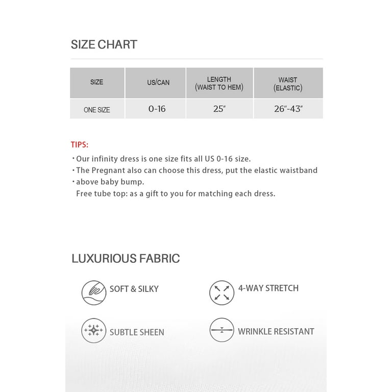 72Styles Womens Knee Length Short Infinity Dresses for Bridesmaids Convertible  Dresses Transformer Multiway Twist Wrap Midi Dresses - Walmart.com