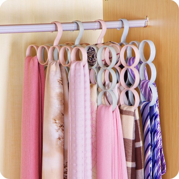 CRAFTHROU Soporte Para Bufandas Y Corbatas Para Con 15 Color Rosa
