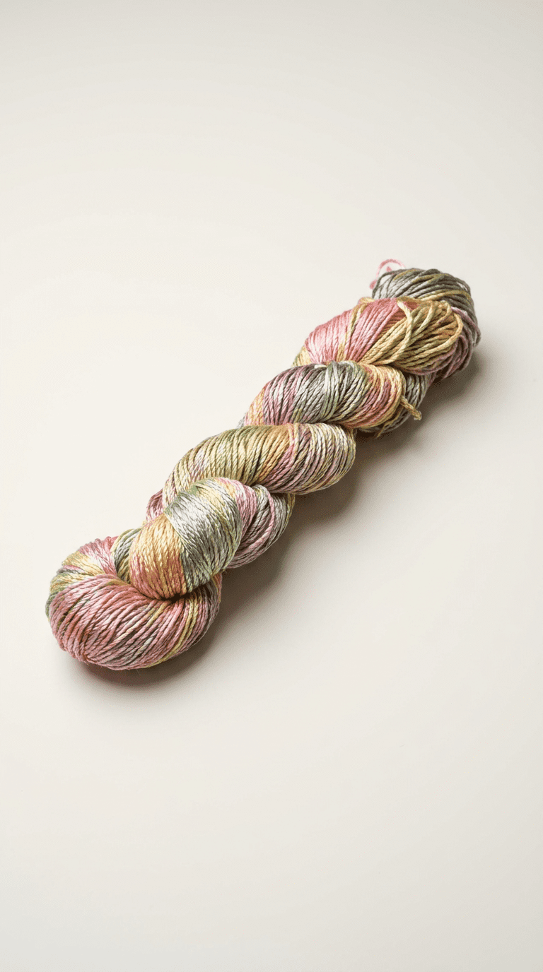 Knitsilk 3 ply Mulberry Silk Yarn Lace Weight Hand Tie and Dye Yarn (50 Grams) Variegated Rainbow Yarn - Knitting Tatting Weave Crochet (Sunflower)(Pack of 2)