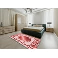 thumbnail image 4 of Ahgly Company Indoor Round Patterned Lava Red Area Rugs, 3' Round, 4 of 6