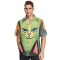 thumbnail image 6 of Cats Faces Men's Hawaiian Wrinkle Free Button Down Short Sleeve Shirt Casual Shirts Beach Shirts, 6 of 8