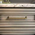 thumbnail image 4 of Goo-Ki 5''(128 MM) Hole Centers Antique Brass Cabinet Pulls, Zinc Alloy Cabinet Handles Drawer Pulls for Dresser, Cupboard, 6 Pack, 4 of 7