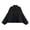 Black, variant on Women Relaxed Lapel Epaulet Drawstring Hem Cropped Suede Jacket Batwing Long Sleeve Solid Color Casual Daily Outer Coat 1PC XS
