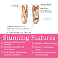 thumbnail image 3 of Cate & Chloe Amaya 18k Rose Gold Plated 16mm Hoop Earrings with Swarovski Crystals Gift for Women, 3 of 9