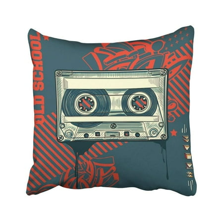 Bpbop Black Music Audio Cassette On Graffiti Orange Tape Rock Old Culture Pop Record Draw Pillowcase 20x20 Inch Walmart Com Walmart Com