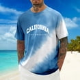 thumbnail image 3 of California Los Angeles Letter Graphic Tees for Men 2026 Summer Casual Short Sleeve Crewneck T Shirts West Coast Streetwear, 3 of 5