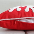 thumbnail image 4 of Fundas de almohada cuadradas suaves con diseño de copo de nieve para el hogar, lona decorativa de algodón con bordado, fundas de cojines de 18x18, fundas de almohada para sofá cama y silla (1 par, 4 of 5
