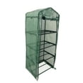 thumbnail image 4 of Mini 4-Tier Greenhouse for Indoor or Outdoor Gardens―65”x27.5”x19.5”―Sturdy Portable Gardening Shelves with Reinforced Polyethylene Cover―Roll-up Zipper Door―Small Green House for Plants and Flowers, 4 of 7