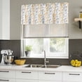 thumbnail image 4 of 2 Pack Valances for Window, Yellow Grey Botanical Short Curtains for Kitchen Bedroom Living Room, Spring Floral Summer Farmhouse Rod Pocket Small Window Treatment Valance Drapes 60 x 18 Inch, 4 of 8