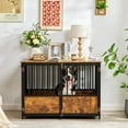 thumbnail image 5 of Reliancer 43.7'' Dog Crate Furniture, Wooden Heavy Duty Dog Kennel, Dogs Cage for Large Medium Dog, 5 of 7