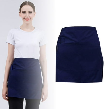 

Waiters Men And Women Short Black Aprons Hotel Restaurant Western Restaurant Caf É Full Aprons for Women with Pockets Half Apron Adult Holiday Baking Championship Apron Grilling Apron Store Apron