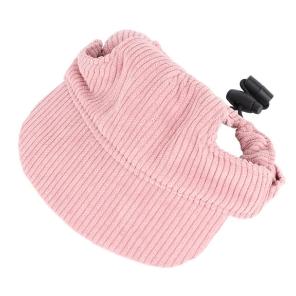 Summer Pet Sun Hat Adjustable Corduroy Casual Lightweight Stylish for Dogs Cats Bean Paste Pink XS