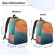 thumbnail image 2 of Disketp yellow orange and teal Mochila de Lona Estampada, Mochila Escolar de Viaje Ligera para Estudiantes y Portátil-Medium, 2 of 5