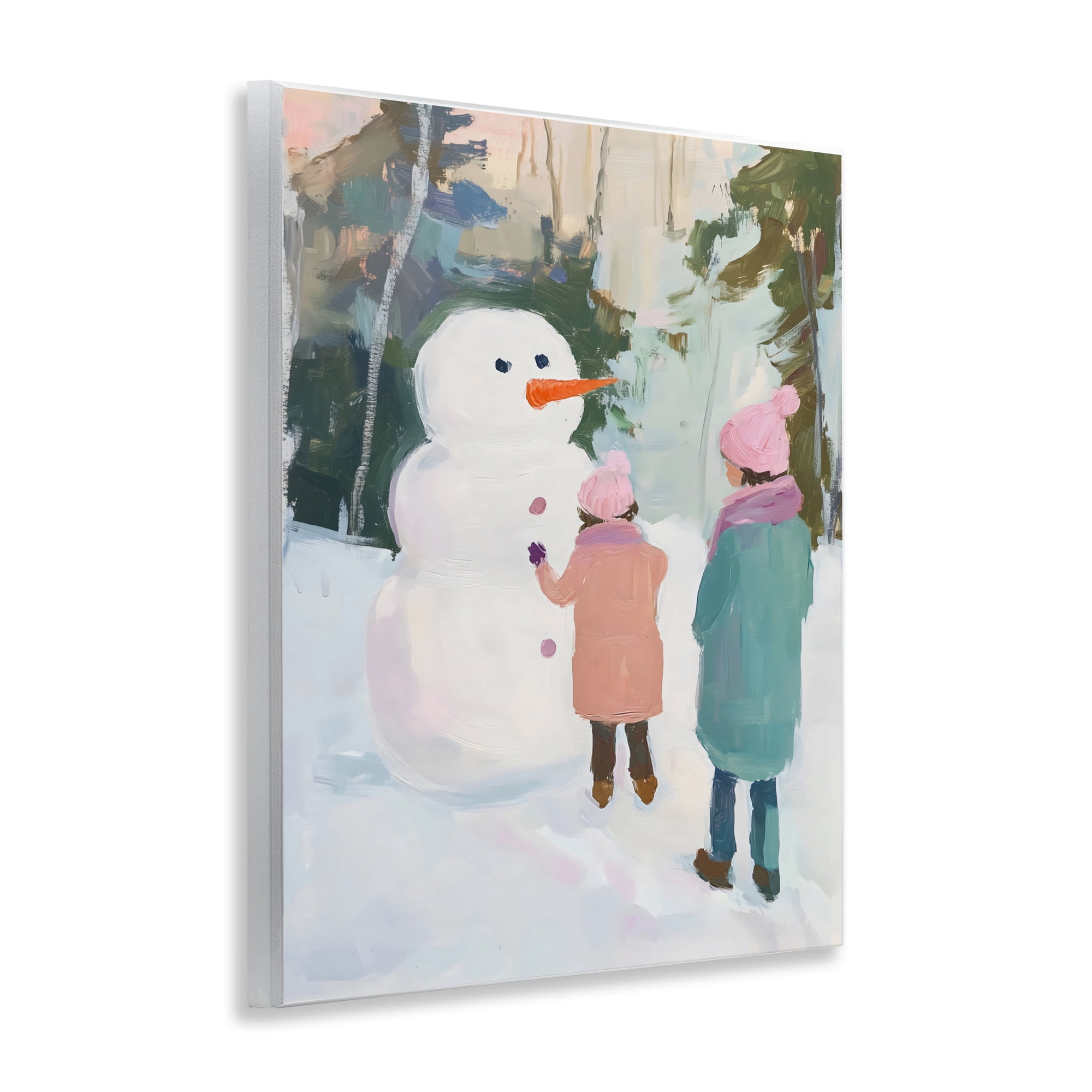 Stupell Industries Two Girls With Snowman Wall Plaque Art, design by The Prints Vibe