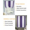 thumbnail image 3 of Purple White Ombre Tie Up Curtains for Window, Thermal Insulated Balloon Shade Adjustable Rod Pocket Curtains Valance Panels for Kitchen Bathroom Cafe 52 x 45 Retro Rustic Minimalist Abstract Art, 3 of 6
