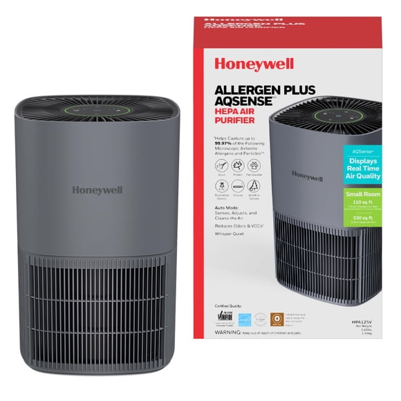 Purificador de aire Honeywell HPA125V HEPA para hasta 49 m²