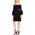 thumbnail image 1 of Vince Camuto Vestido acampanado con manga de burbuja para mujer, negro, mediano Vince Camuto Alinear, 1 of 2
