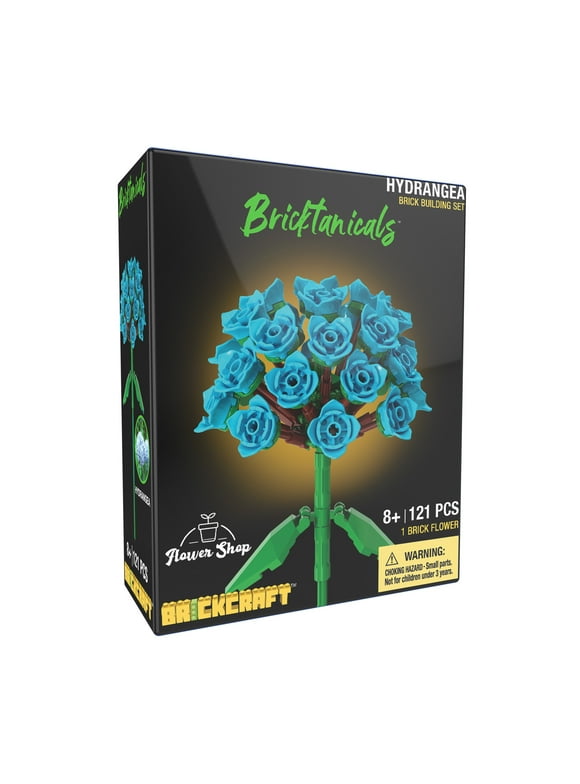 Brickcraft Bricktanicals Hydrangea Building Kit (121-Piece Set), Artficial Flower Craft, Gift For Him and Her