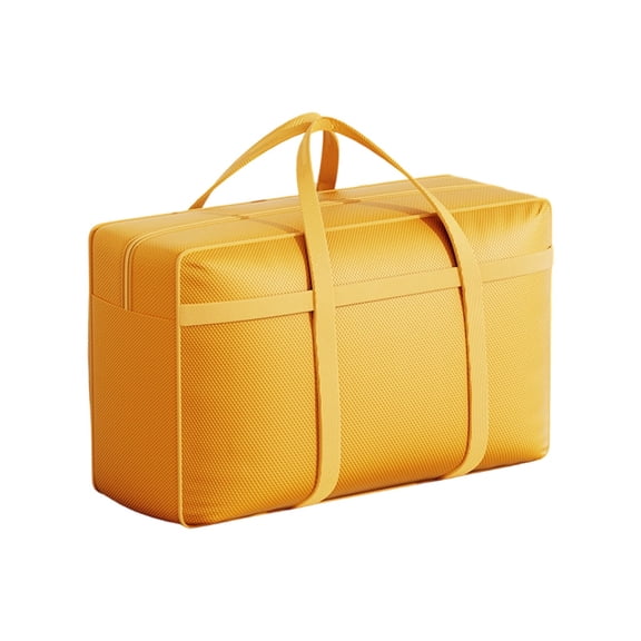 HBBKVI Large Capacity Yellow Storage Bag, 39x23x12in, Waterproof Travel Moving Tote for Clothes Quilt Blanket, Home Bedroom Organization